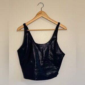 Old Navy Shimmering Black Crop Top